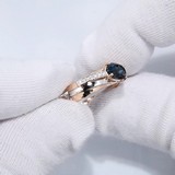 Inel din Aur Roz 14k cu Topaz si Zirconiu, articol 715629, previzualizare video 1