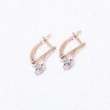 Cercei din Aur Roz 14K cu Zirconiu Swarovski, articol 81020520, previzualizare video 1