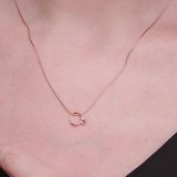 Pandantiv din Aur Roz 14K cu Diamant , articol 1030634, previzualizare video 2