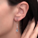 Cercei din Aur Roz 14K cu Topaz si Zirconiu, articol 727373, previzualizare video 1