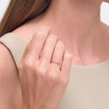 Inel din Aur Roz 14K cu Zirconiu, articol 018869, previzualizare video 1