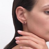 Cercei din Aur Roz 14K cu Granat, articol 727615, previzualizare video 2
