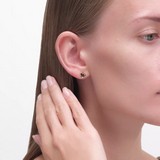 Cercei din Aur Roz 14K cu Zirconiu, articol 029449, previzualizare video 2
