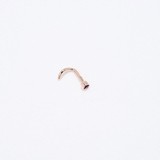 Piercing in nas din Aur Roz 14K cu Zirconiu, articol 060119, previzualizare video 1