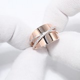 Inel din Aur Roz 14k cu Zirconiu, articol 018775, previzualizare video 1