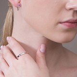 Verigheta din Aur Combinat 14K cu Diamant, articol 1114007-01, previzualizare video 2