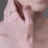 Inel din Aur Galben 14K cu Diamante, articol 1011314-2, previzualizare video 2