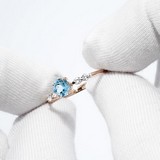 Inel din Aur Roz 14K cu Topaz si Zirconiu, articol 716213, previzualizare video 1