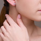 Cercei din Aur Alb 14K cu Diamante si Tanzanit, articol 6024252-3, previzualizare video 1