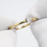 Inel din Aur Galben 14K cu Diamant, articol 1011909-2, previzualizare video 1