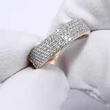 Inel din Aur Galben 14K cu Diamante, articol 1012079-2, previzualizare video 1