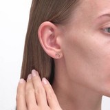 "Cercei din Aur Roz 14K ""Inima""", articol 029445, previzualizare video 2